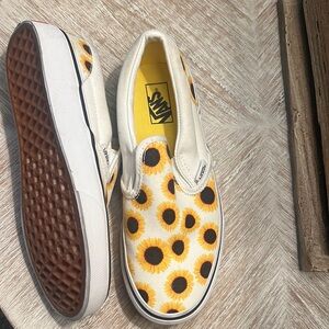 Gently worn sunflower Vans.